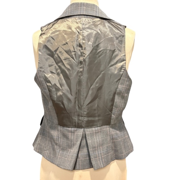 vest NEW YORK & COMPANY 2 vintage peplum brown tweed academia steampunk - Picture 5 of 14